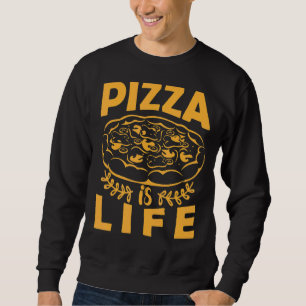 Pizza är Life Foodie Pizza För manar Lång Ärmad Tröja