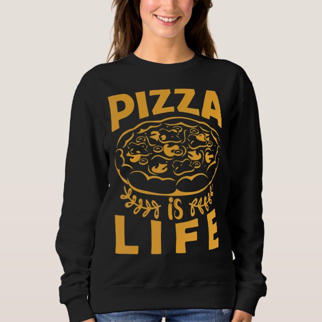 Pizza är Life Foodie Pizza För manar T Shirt (Framsida)