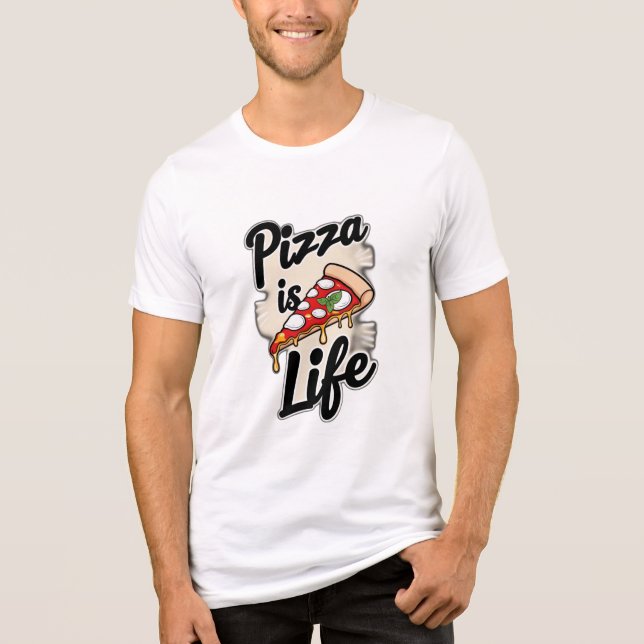 Pizza är Life T Shirt (Framsida)