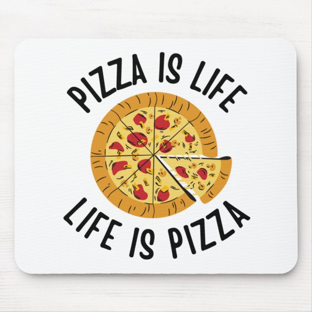 Pizza är livet i Pizza-slynne Musmatta (Framsidan)