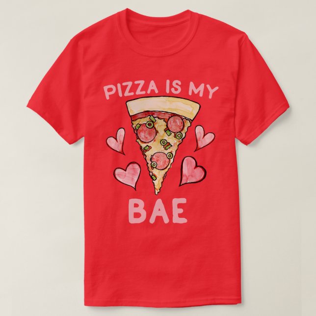 Pizza är min bas t shirt (Design framsida)