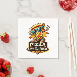 Pizza Är Min Kärlek Roligt Present För Pizzaälskar Pappersservett