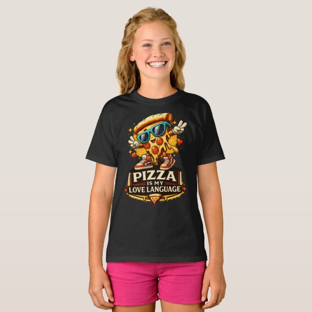 Pizza Är Min Kärlek Roligt Present För Pizzälskare T Shirt (Hel framsida)