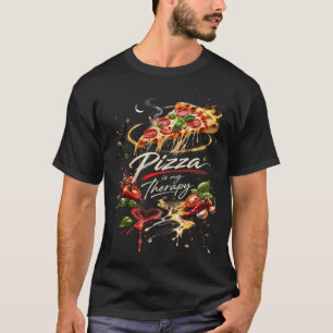 Pizza är min terapi T-shirt – Kosmisk rymdmat Ar