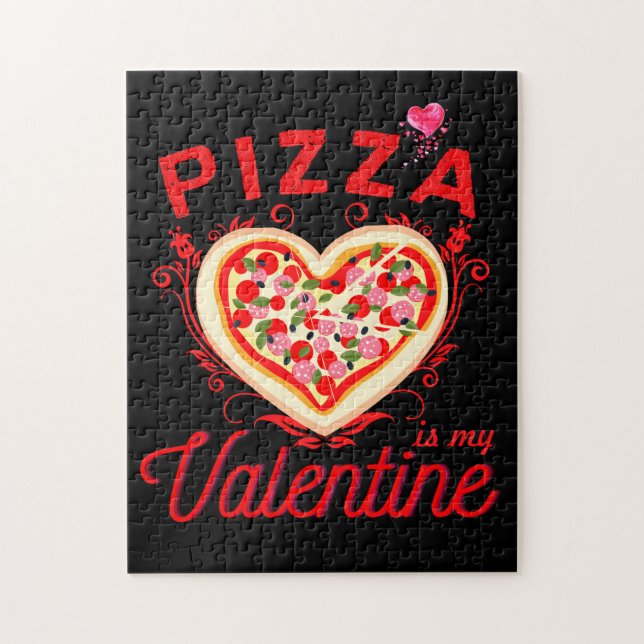 Pizza är min Valentine Funny Valentines day Pussel (Vertikal)