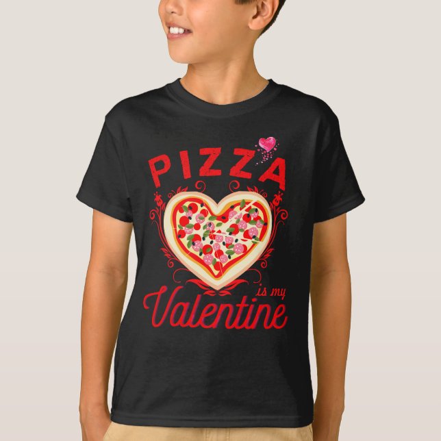 Pizza är min Valentine Funny Valentines day T-Shir T Shirt (Framsida)