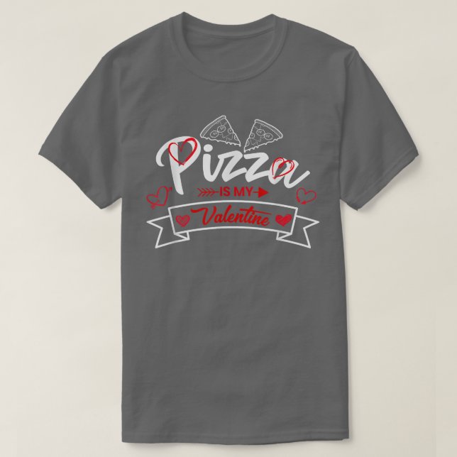 Pizza är min Valentine Pizza med hjärtan 925 T Shirt (Design framsida)