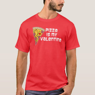 Pizza är min Valentine Tecknad Pizza T Shirt