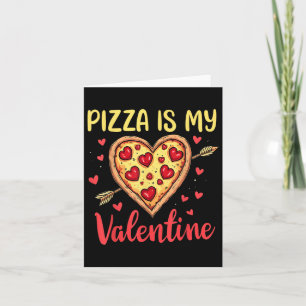 Pizza är min Valentine Valentines day Heart Pepper Kort