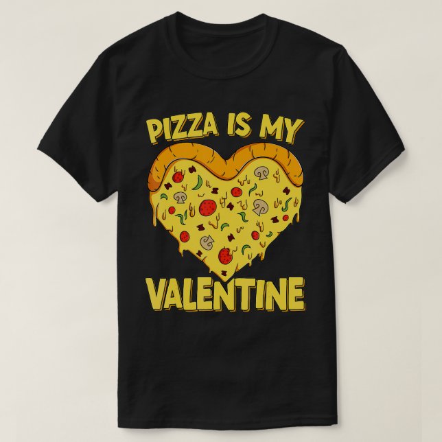 Pizza är min Valentine Valentines day Pizza Baker2 T Shirt (Design framsida)