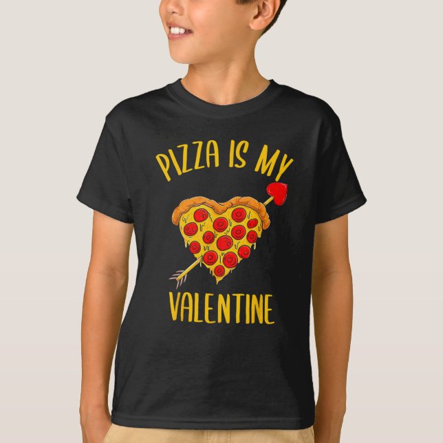 Pizza är min Valentines day-lustiga matchande Kärl T Shirt (Framsida)