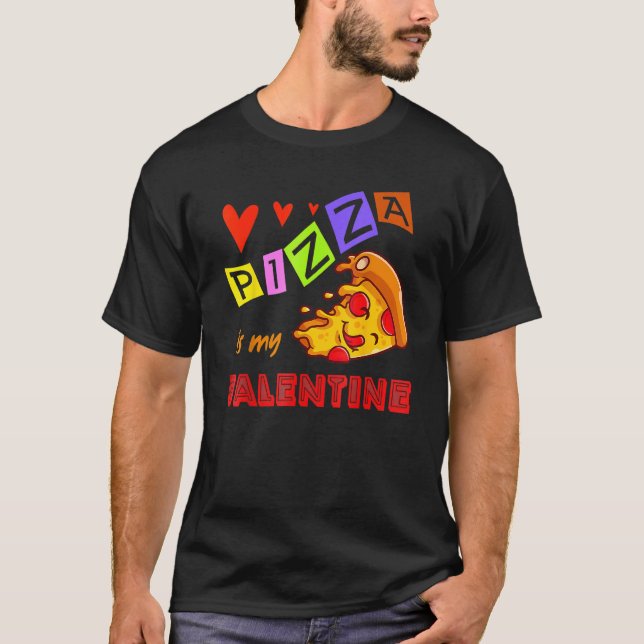 Pizza är mina hjärtans Cute Kids Boys Girls T Shirt (Framsida)