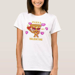 Pizza är mina Valentine Hearts Kärlek T Shirt