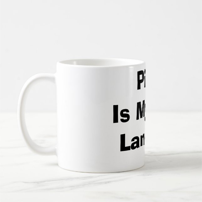 Pizza är mitt Kärlek-språk Kaffemugg (Vänster)