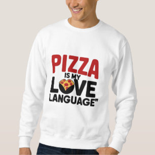 Pizza är Mitt Kärlek-språk Lång Ärmad Tröja