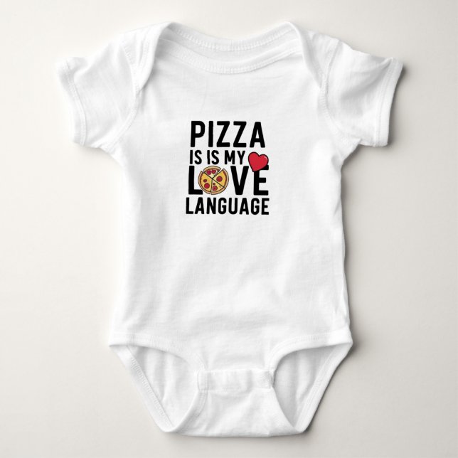 Pizza är Mitt Kärlek-språk T Shirt (Framsida)