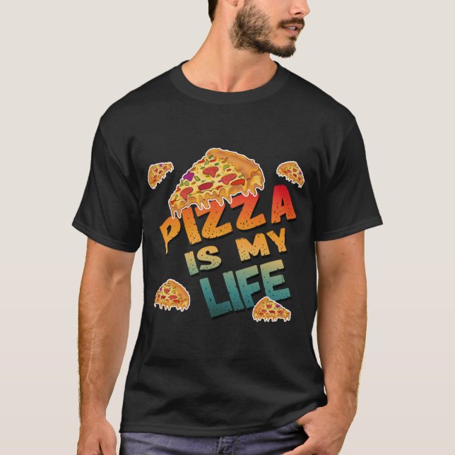 PIZZA ÄR MITT LIV T SHIRT (Framsida)