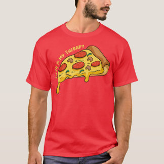 Pizza as Therapy Ironic Pizza Chef Italia Food T Shirt