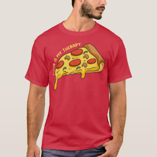 Pizza as Therapy Ironic Pizza Chef Italy FoodT-S T Shirt