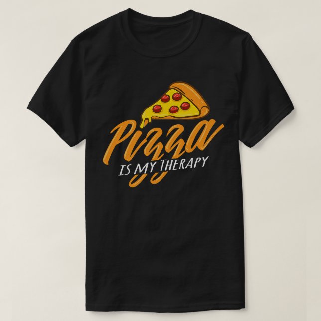 Pizza As Therapy Ironic Pizza Skapar Chef 14282972 T Shirt (Design framsida)