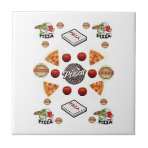 Pizza av keramiskt plattstål kakelplatta