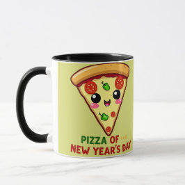 pizza av nyårsjubileum mugg