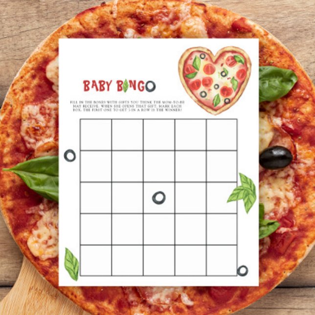 Pizza Baby duscha Bingo-spel (Skapare uppladdad)