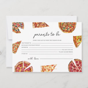 Pizza Baby Shower Advice för överordnat kort