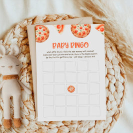 Pizza Baby Shower Baby Bingo-spelkort Inbjudningar
