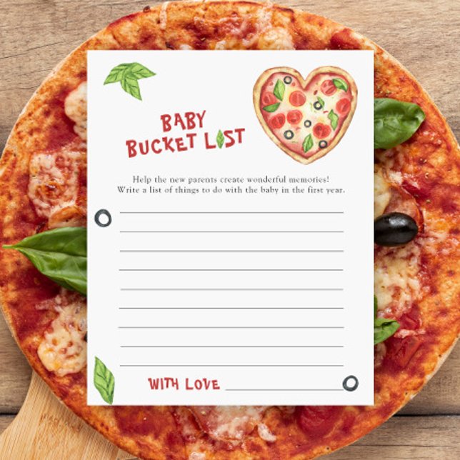 Pizza baby shower - Baby önskelista (Skapare uppladdad)