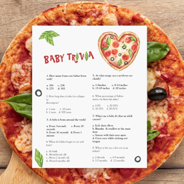 Pizza baby shower Baby Trivia | Baby Shower Lek (Skapare uppladdad)