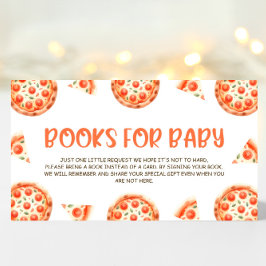 Pizza Baby Shower Bokar för Baby Tilläggskort