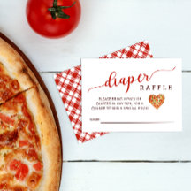Pizza Baby Shower Diaper Raffle Card | Livsmedelst