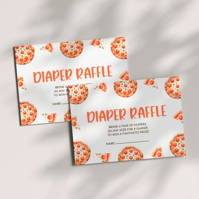 Pizza Baby Shower Diaper Raffle Tilläggskort (Skapare uppladdad)