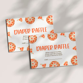 Pizza Baby Shower Diaper Raffle Tilläggskort