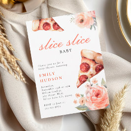 Pizza Baby Shower för segmentsegmentssegment Inbjudningar