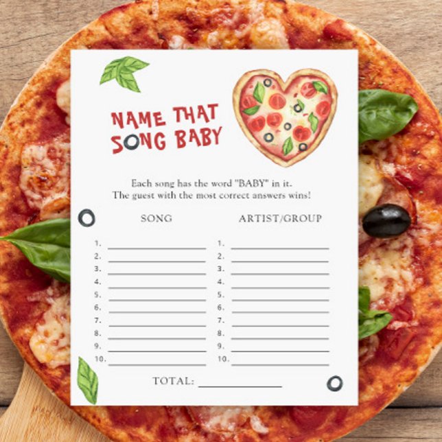 Pizza baby shower - Gissa den bebis-sången (Skapare uppladdad)