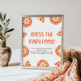 Pizza Baby Shower gissar att matmärket Baby Poster