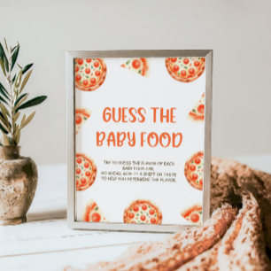 Pizza Baby Shower gissar att matmärket Baby Poster