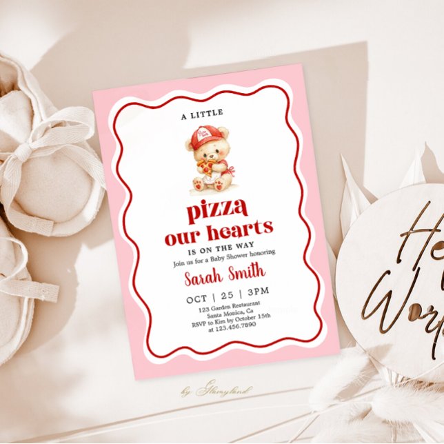 Pizza Baby Shower Invitation Inbjudningar (Skapare uppladdad)