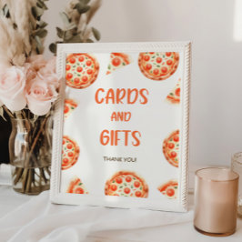 Pizza Baby Shower-kort och presentkort Poster