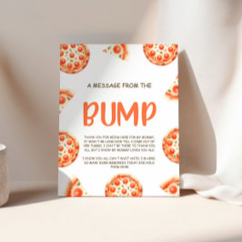 Pizza Baby Shower-meddelande från klumpsignalen Poster