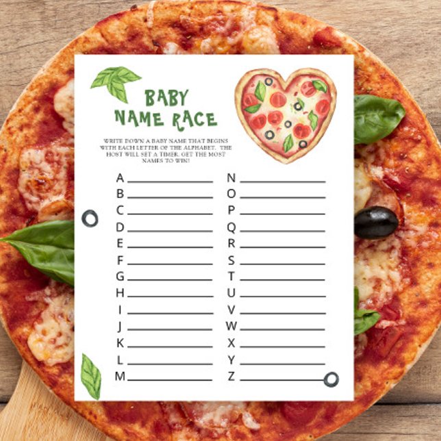 Pizza baby shower - Namntävling för bebis (Skapare uppladdad)