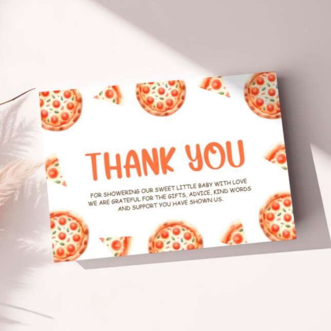 Pizza Baby Shower - tackkort Tilläggskort (Skapare uppladdad)