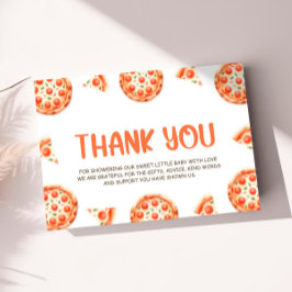 Pizza Baby Shower - tackkort Tilläggskort