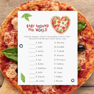 Pizza babydusch - baby värld runt-spelet
