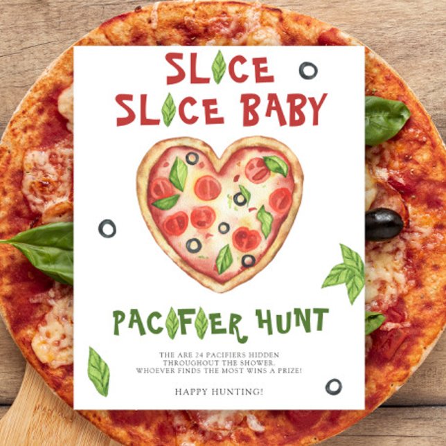 Pizza babydusch - jakt i nappar poster (Skapare uppladdad)
