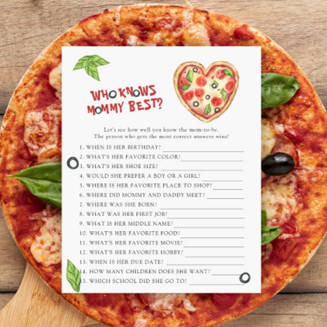 Pizza babydusch - Vem vet bäst mamma (Skapare uppladdad)