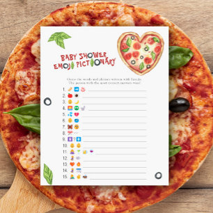 Pizza babyduschemoji pictionary-spel