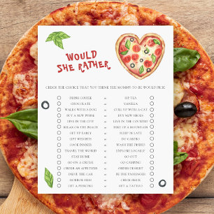 Pizza-babyduschen skulle hon hellre spela